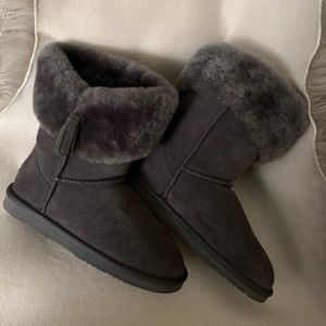 Lamo - Gray Suede Booties - Size 7